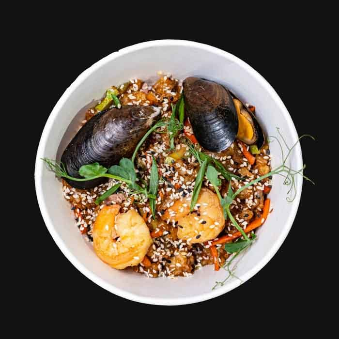 Тяхан с морепродуктами